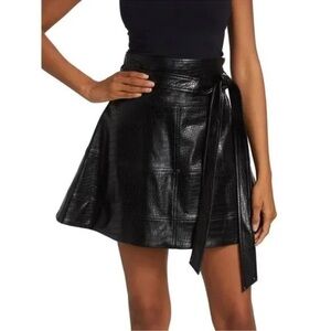 Tanya Taylor Leather Skirt